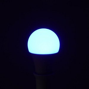 Лампа светодиодная RGB+W, с пультом , А60, 10 Вт, 800 Лм, Е27, 220 В