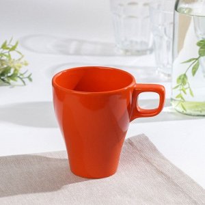 Кружка керамическая Доляна Coffee break, 280 мл, цвет оранжевый