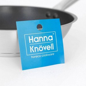 Сковорода Hanna Knövell, d=24 см, h=5.5, толщина стенки 0.6 мм, длина ручки 21.5 см, индукция, антипригарное покрытие, нержавеющая сталь