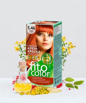 Стойкая Крем-Краска для окрашивания Волос Без Аммиака 5.46 Медно-рыжий Fito Косметик FITOCOLOR 115 мл