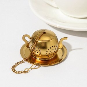 Сито для чая Magistro «Чайник Goldie», цвет золотой