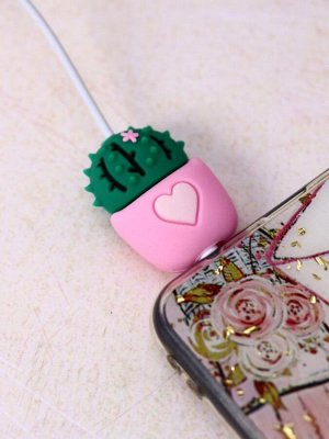 Защитная насадка для провода "Cactus love", pink