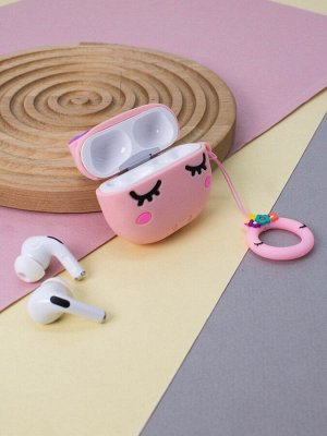 Чехол для AirPods Pro "Unicorn in flowers", pink