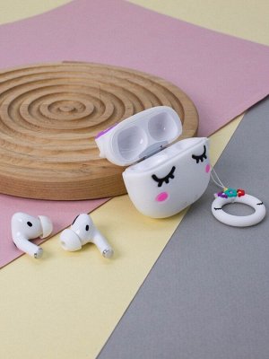 Чехол для AirPods Pro "Unicorn in flowers", white