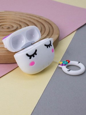 Чехол для AirPods Pro "Unicorn in flowers", white