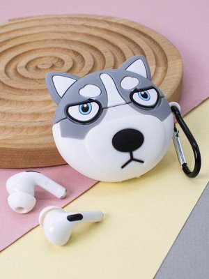 Чехол для AirPods Pro "Angry huskies", grey