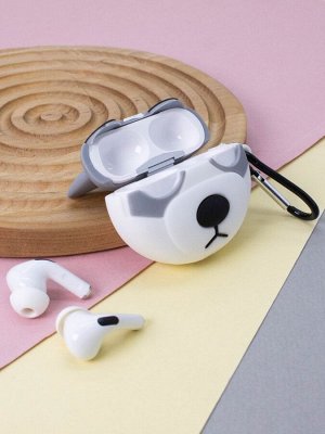Чехол для AirPods Pro "Angry huskies", grey