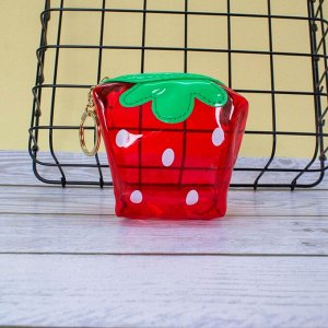 Брелок, кошелёк «Fruit strawberry», red