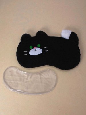 Маска для сна гелевая "Fluffy cat", black