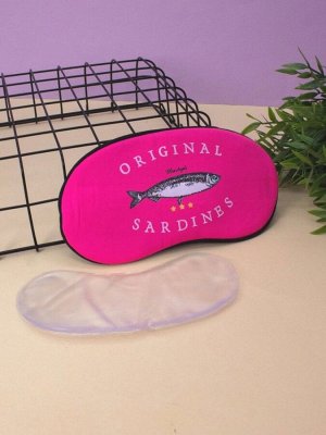 Маска для сна гелевая "Sardines", pink