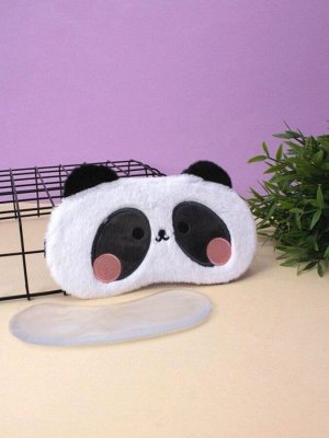Маска для сна гелевая "Baby panda", white