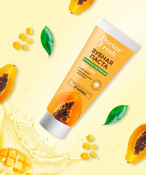 Зубная паста DOCTOR FRESH 75мл Бережное отбеливание Папайя