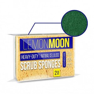 "Lemon Moon" Набор губок для посуды, целлюлозные 2шт.11х6,5х2,1см
