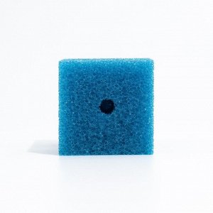 Губка прямоугольная для фильтра № 8, крупнопористая, 8 х 8 х 12 см, синяя