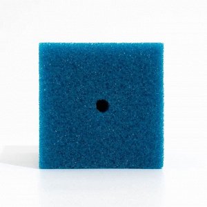Губка прямоугольная для фильтра № 13, крупнопористая, 12 х 12 х 16 см, синяя