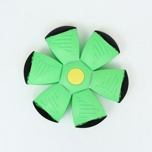 Мяч - фрисби для собак "НЛО" зелёный, 16 см