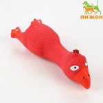 Игрушка пищащая для собак из латекса &quot;Петух&quot;, 18 см, красная