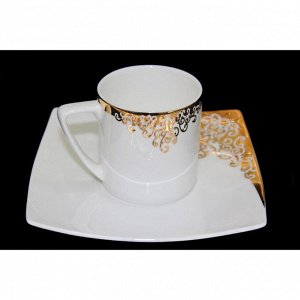Чашка с блюдцем «Золотой орнамент»