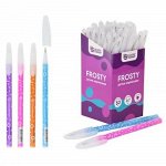 Ручка шариковая масляная FROSTY с принтом синяя 0.7 мм ассорти РШ-ФР SchoolФормат {Китай}