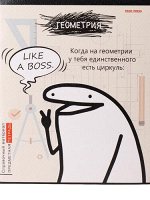 Тетрадь 48л &quot;Школьные мемасики&quot; по геометрии 48-9650 Проф-Пресс {Россия}
