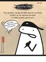 Тетрадь 48л &quot;Школьные мемасики&quot; по литературе 48-9660 Проф-Пресс {Россия}