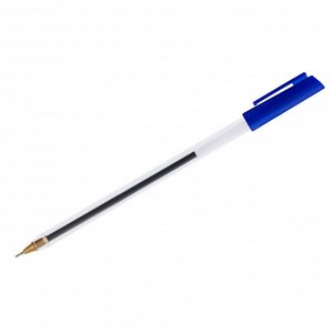 Ручка шариковая СТАММ &quot;&quot;РШ 800&quot;&quot; синяя, 0,7мм, прозрачный корпус