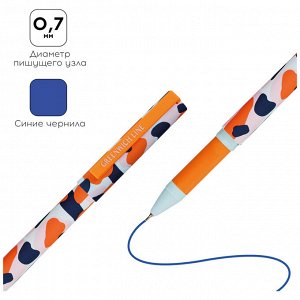 Ручка шариковая Greenwich Line ""Trendy strokes"" синяя, 0,7мм, игольчатый стержень, грип, софт-тач