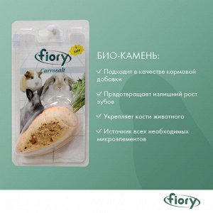 FIORY био-камень для грызунов Carrosalt с солью в форме моркови 65 г