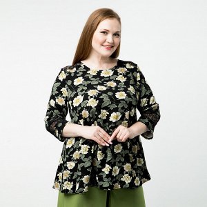 Туника, трикотаж, зеленый, Зеленый