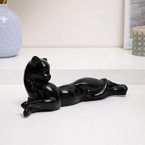 Фигура "Пантера №1" малая чёрная глянцевая 7х26х10см
