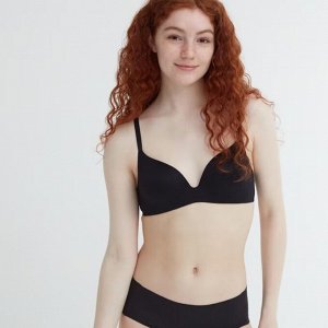 UNIQLO — бюстгальтер без косточек (3D фиксация) - 09 BLACK