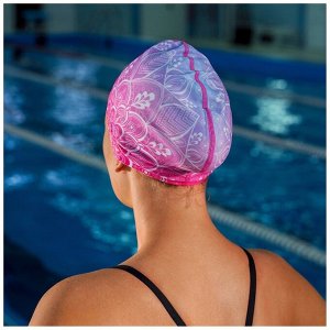 СИМА-ЛЕНД Шапочка для плавания взрослая ONLYTOP Swim, тканевая, обхват 54-60 см