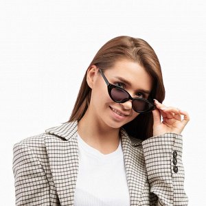 Очки солнцезащитные женские OneSun, uv 400, дужка 14 см, ширина 15 см, линза 4.2x6.5 см, черные