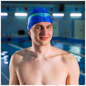 Шапочка для плавания взрослая ONLYTOP Swim, тканевая, обхват 54-60 см