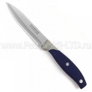 Нож кухонный 115мм прорезиненная ручка синяя "Универсал" (Ки