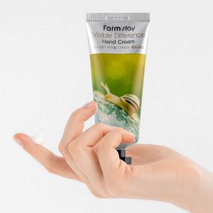 Farm Stay Крем для рук с экстрактом улитки FarmStay Visible Difference Snail Hand Cream, 100гр