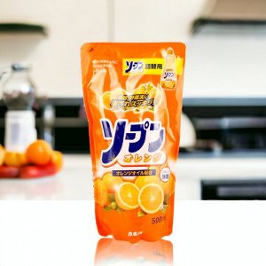 Средство для мытья посуды (гель) Сладкий Апельсин 500мл м/у, Япония