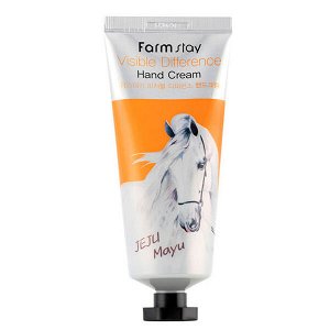 Крем для рук с лошадиным жиром FarmStay Visible Difference Hand Cream Jeju Mayu, 100гр