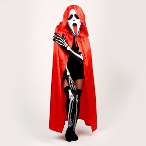 Карнавальный костюм «Хэллоуин красный», плащ 120 см, маска, гольфы, перчатки