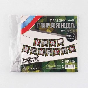 Гирлянда на ленте «Ура, дембель», длина 215 см