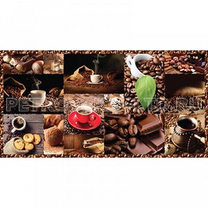Декоративная панель из ПВХ кафельная плитка 48,5х96см "Кофе"