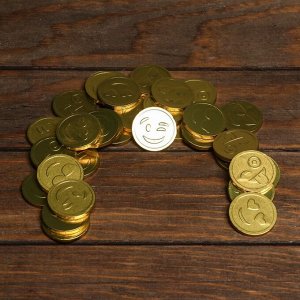 Шоколадные монеты в банке «Смайлик», 6 г