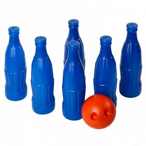 Игрушка "Набор для боулинга" 6 кеглей + шар, пластик (Россия)