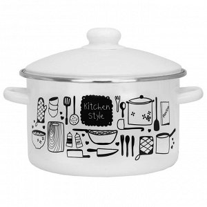 Кастрюля 4,0л цилиндрическая Kitchen