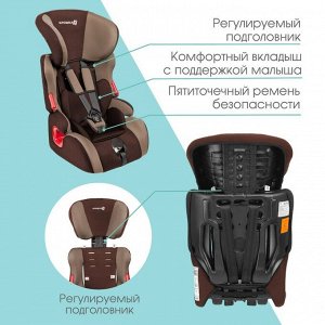 Автокресло Крошка Я Space plus, группа 1/2/3, 9-36 кг, (1-12 лет) Коричневый/Светло-коричневы