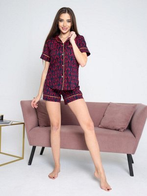 Пижама женская с шортами,Женский домашний комплект с шортами