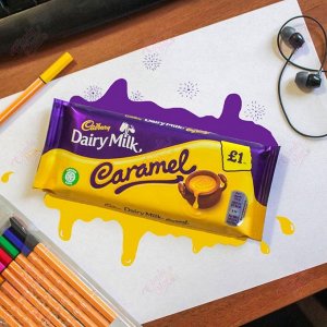 Шоколад Cadbury Caramel Chocolate (жидкая карамель), 120гр