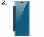 Синий. Чехол книжка зеркальная на телефон Huawei Honor