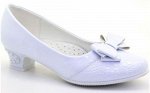Белые праздничные туфли для девочек (размеры 23-37)