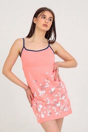 Сорочка Варианты расцветки: персик, розовый
Ткань:  кулирка, Состав:  100% хлопок
Сорочка из кулирки, на тонких бретелях, имеется принт, длина чуть ниже середины бедра.

Таблица размеров и веса

Д